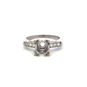 0.20 Carat Round Brilliant G vs Diamond Platinum Semi Mount Ring