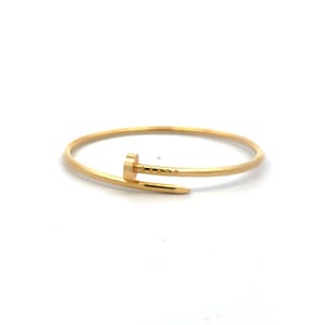 Cartier 18 Karat Yellow Gold Juste Un Clou Bracelet Size 16 2.5mm