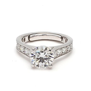 Cartier 1.51 Carat Round Brilliant D Vvs1 Diamond Platinum Engagement Ring
