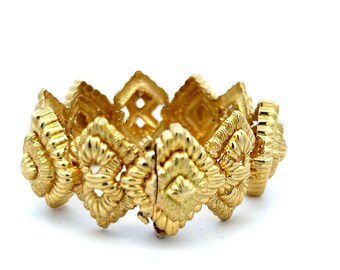 Van Cleef & Arpels Vintage 85.70 Grams 18 Karat Yellow Gold Link Bracelet