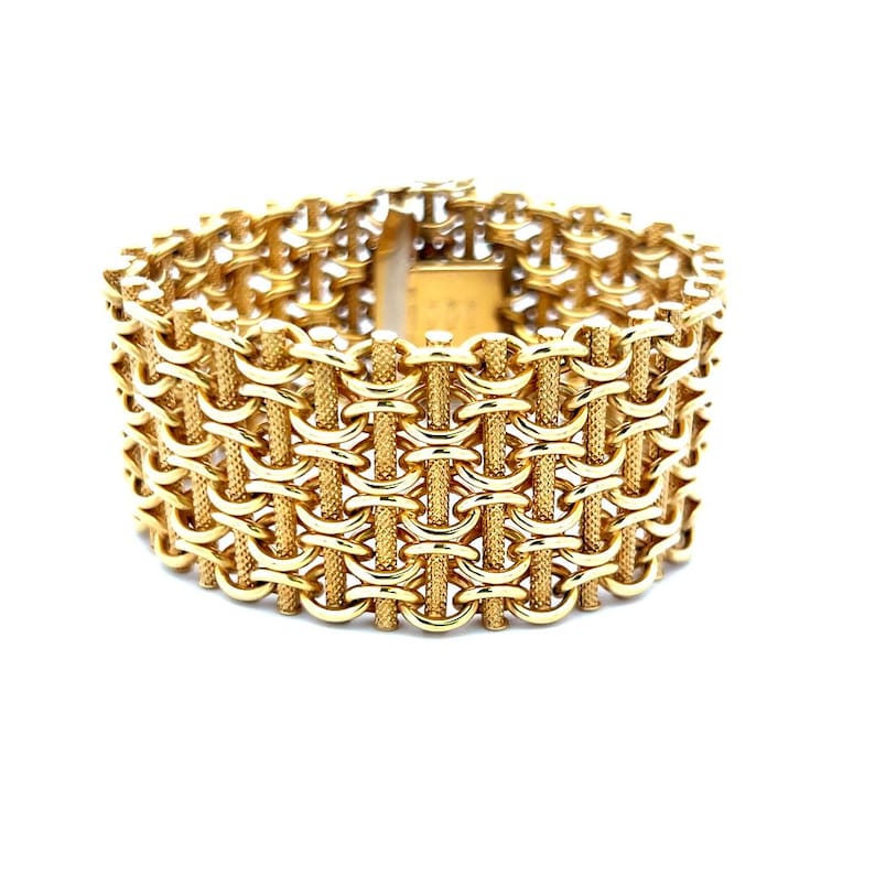Cartier Vintage 44.80 Grams 18 Karat Yellow Gold Bracelet