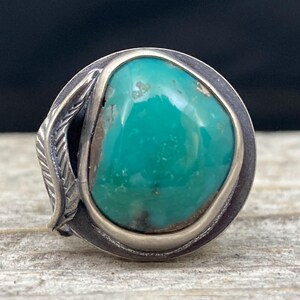 Fox Turquoise & Sterling Ring Size 7