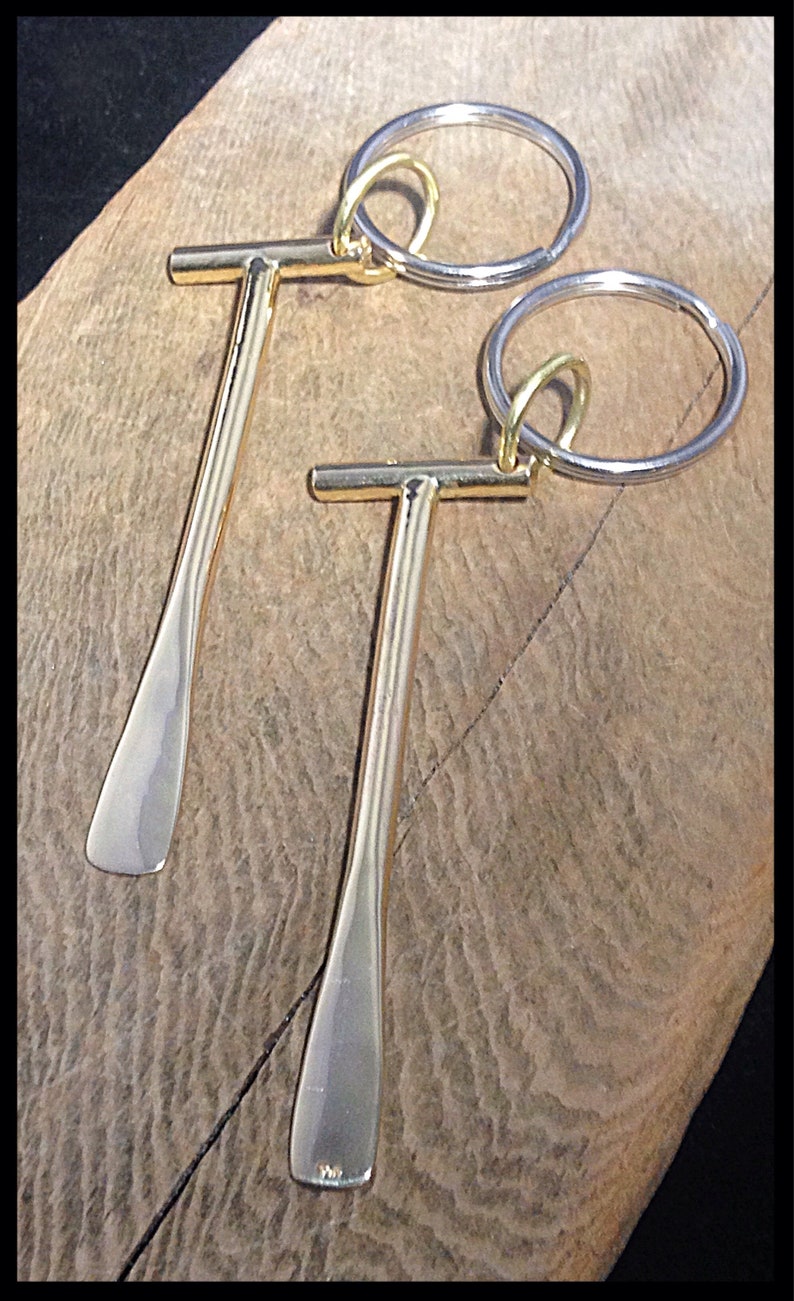 Brass Paddle Keychain image 3