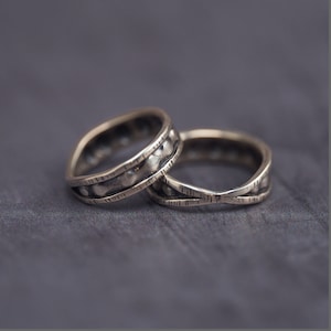 Hand Forged Sterling Silver Engagement  Ring
