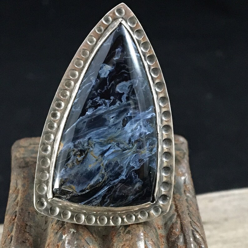 Namibian Pietersite /& Sterling Silver Ring size 8