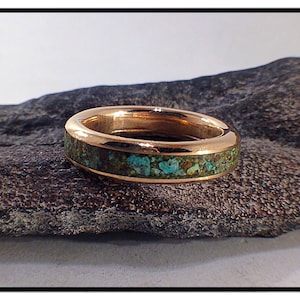 Nevada Turquoise Inlay in Bronze, Silver or Gold