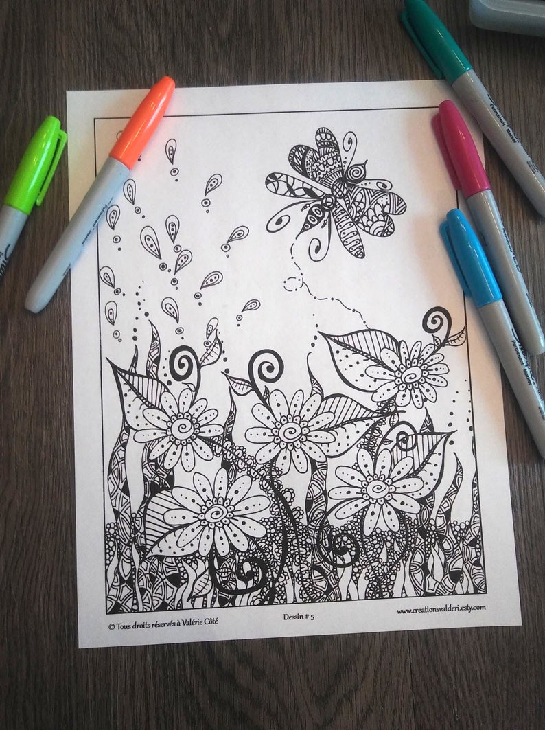 Coloriage Pour Adulte Les Marguerites Dessin No5 Coloriage Zen Relaxation Adulte Mandala à Colorier à Imprimer Pdf