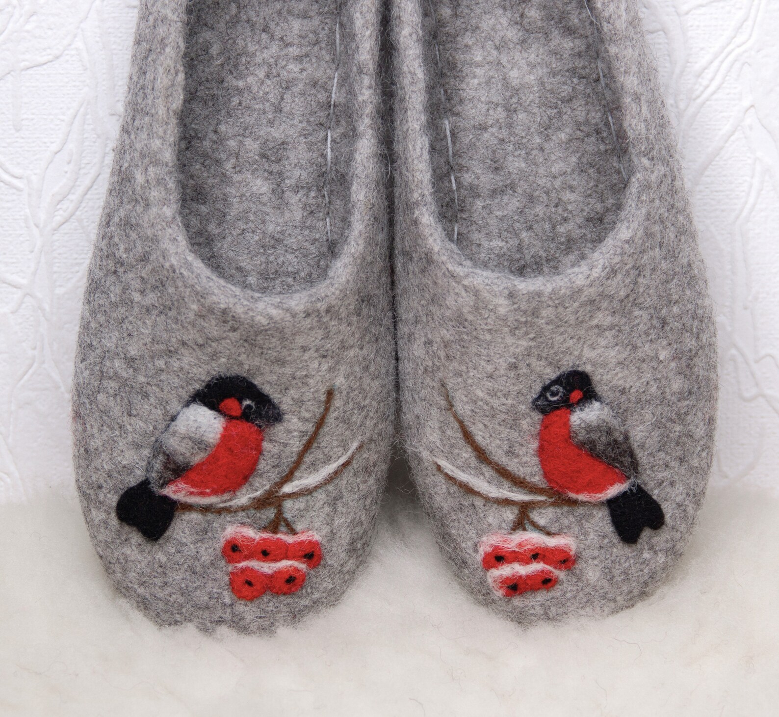 ECO slippers Natural Grey slippers for women Handmade Felt Etsy