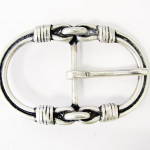 Knot Design Center Bar Buckle, Oval Belt Buckle