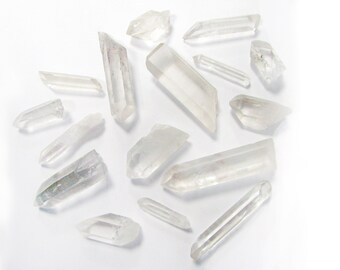 Mixed Quartz Points and pieces, Rough Natural Clear Quartz Lot