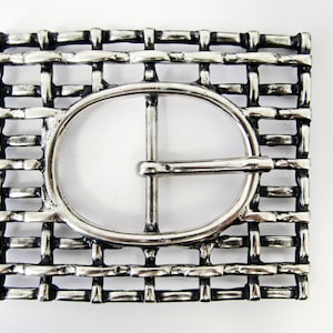 Rectangle Lattice Belt Buckle
