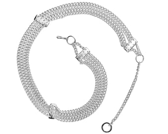 Multi-swag Chain Belt, Silver Chain Belt