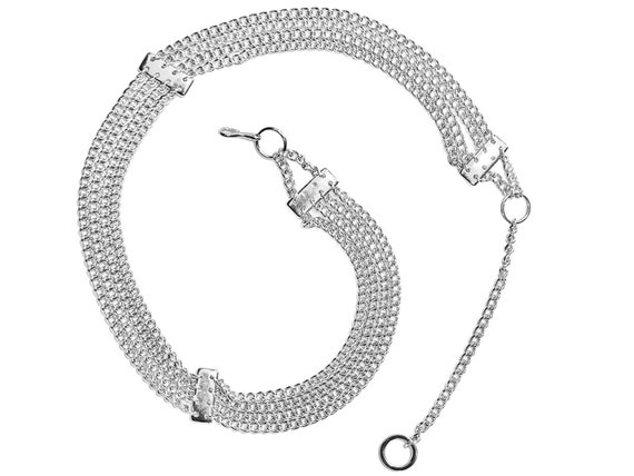 Multi-swag Chain Belt, Silver Chain Belt - image 1