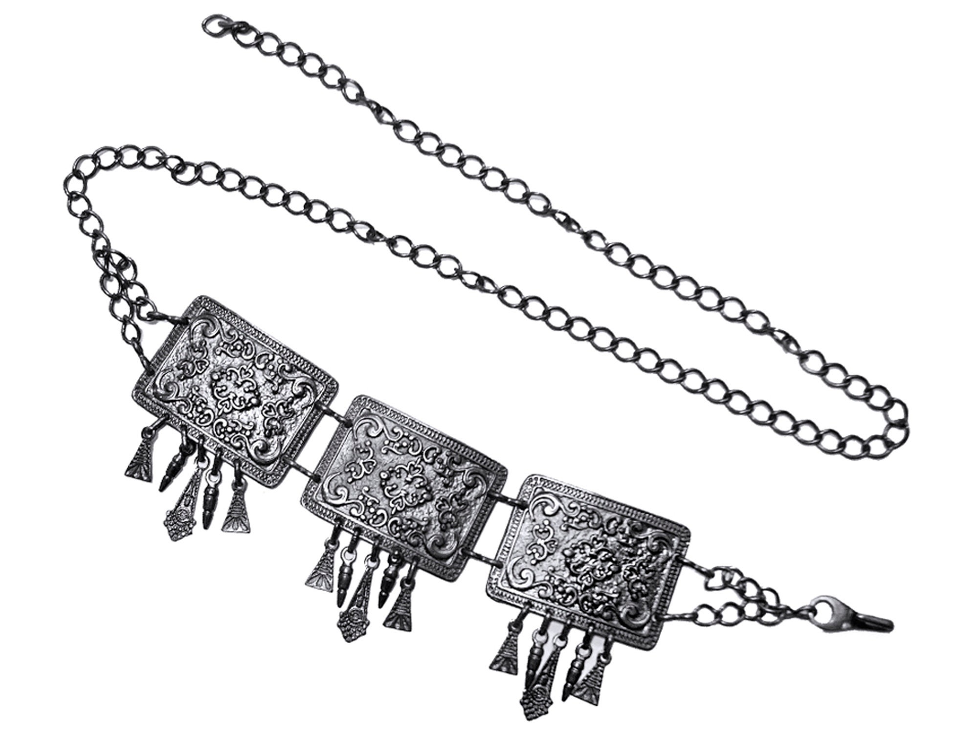 Vintage Metal Chain Belt, Chain Belt With Filigree Design - Etsy