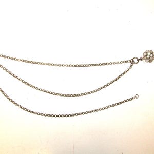Vintage Swag Chain Belt For Women, Floral ornament, Adjustable, One Size Fits All, Made in USA