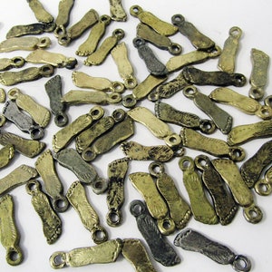 Vintage Milagros Charms, Foot Charms, pack of ~60