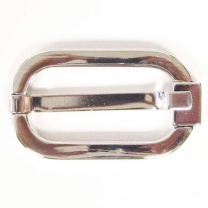 Silver end bar buckle for women, vintage