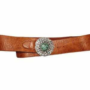Vintage African Head Leather Belt African Finest Quality Cultural Wide Real Cowrie Shell  main image 2