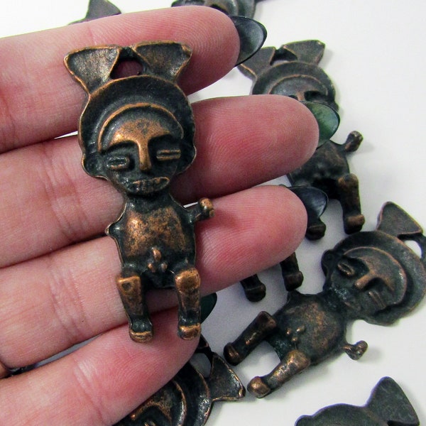 Mayan, Aztec, Columbian, African Warrior, Vintage Ancient Warrior Charms