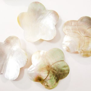 Mother of Pearl Flowers, Carved Mother of Pearl