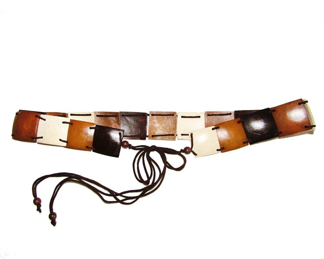 Belt-Shells/Coconuts-extds to 30”-self tie-Unique and very rare Coconut shell tie - Gem main image 2