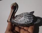 Carving Vintage Wood Ducks, Pelican,Duck, Hand carved Sculpture, Folk Art, Carved Wooden Birds Collectibles, Collectible Ducks, Home decor