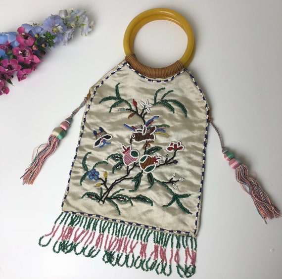1910's French Beaded Handbag