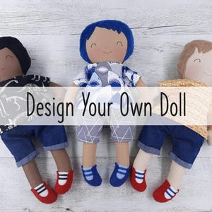 Handmade rag doll boy, design your own doll, custom, 40cm (16”), dress up doll, boy doll.