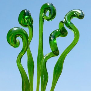 Accent floral spikes and green leaves to add to your flowers and bouquets, blown glass flower accent pieces, floral accents, blown glass art