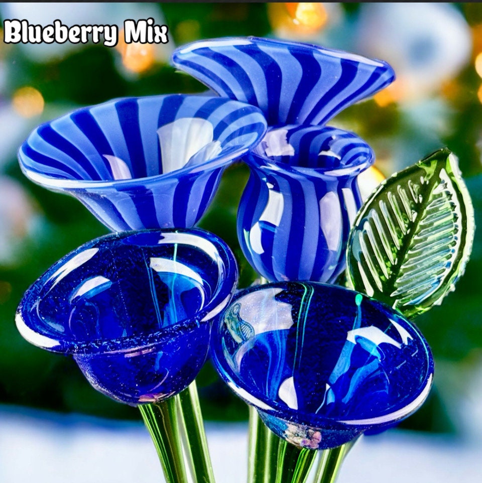 Blown Glass Flower Bouquet for Her