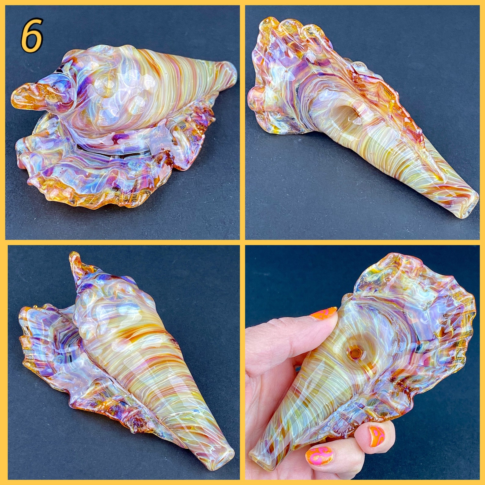 Seashell Pipe blown glass mermaid pipe Seashell mermaid pipe Etsy