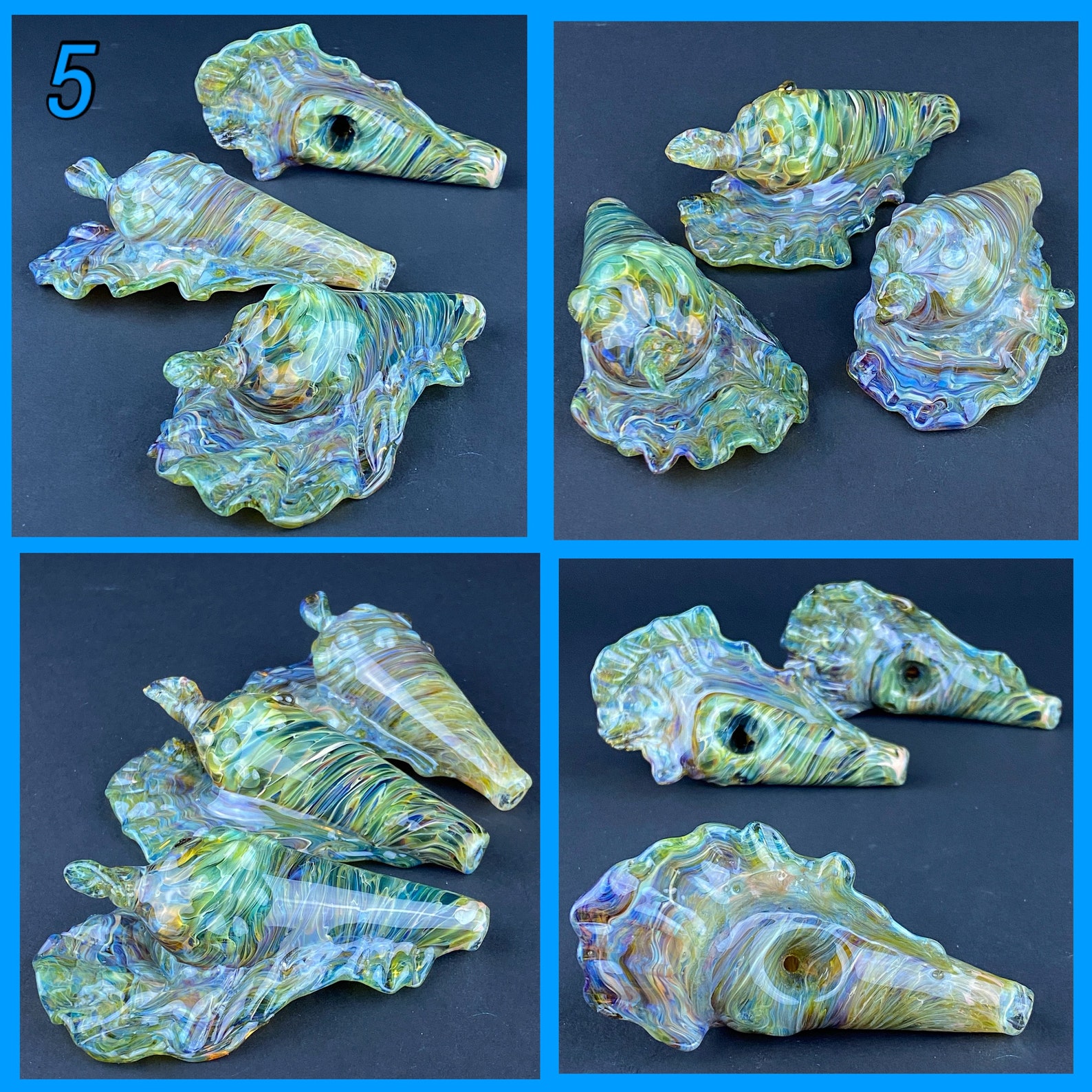 Seashell Pipe blown glass mermaid pipe Seashell mermaid pipe Etsy