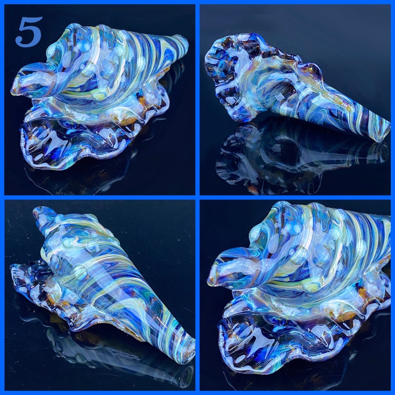 Seashell Pipe blown glass mermaid pipe Seashell mermaid pipe Etsy