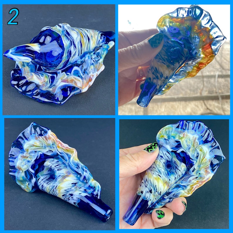 Seashell Pipe blown glass mermaid pipe Seashell mermaid pipe Etsy