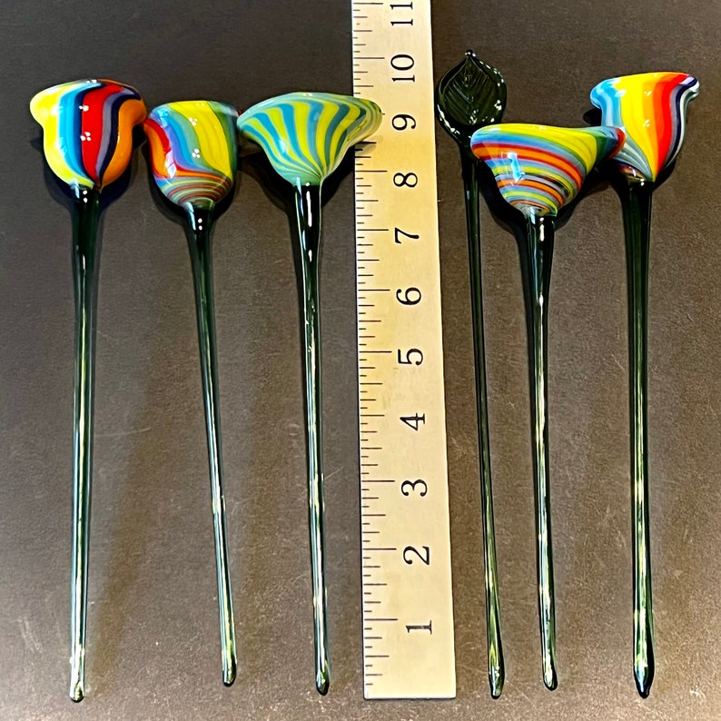 Blown Glass Flower Bouquet for Her Blown Glass Flowers to Etsy