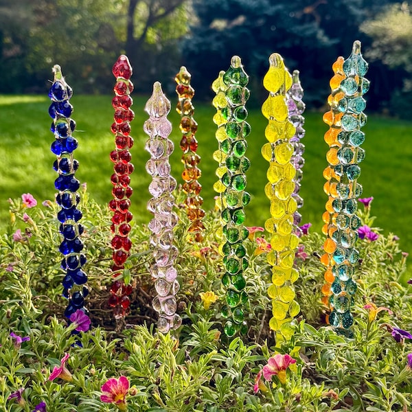 Stained Glass Snapdragon Garden Stake: Colorful Flower Bouquet, handcrafted glass art garden accent, Mother's Day gift in glass art