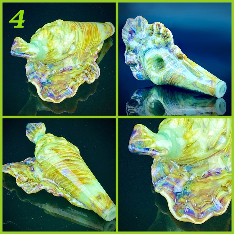 Seashell Pipe blown glass mermaid pipe Seashell mermaid pipe Etsy