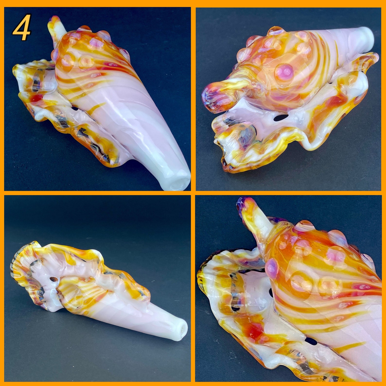 Seashell Pipe blown glass mermaid pipe Seashell mermaid pipe Etsy