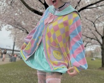 Pastel Clowncore Vest - Clown Trui - 100% Katoen - Zintuiglijk vriendelijk