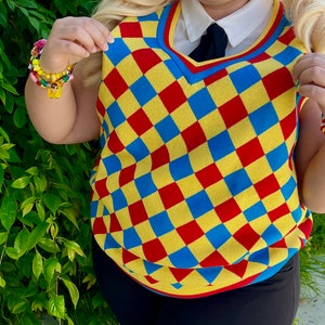 Clowncore Vest  - Primary colored - Sensory Friendly - 100% Cotton