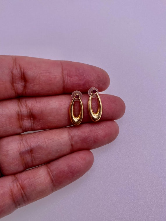 14K gold earrings with ruby Gem