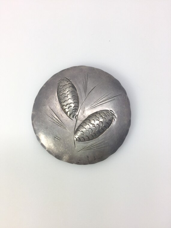 Sterling silver vintage wheat brooch