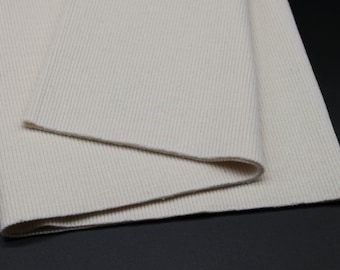 Papyrus Baumwollrippstrick Schlauch 2 x 50 cm, Gewicht 340 g/m², 97% Baumwolle, 3 Perfor. elastisch. Geeignet für Manschetten, Bünde, Ausschnitte.