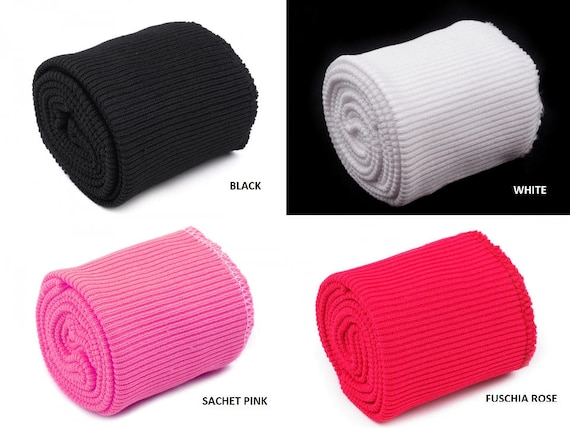 Ceinture Tricotée Tubulaire élastique - 10 Cm De Large - 12 Couleurs Disponibles - Coton/spandex - Uni - Neuf