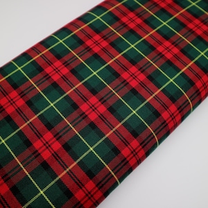 Margaret Rose Tartan + matching thread. Tartan fabric by the yard.