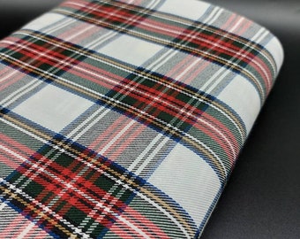 Dress Stewart Tartan Fabric + matching thread. Tartan fabric by the yard.