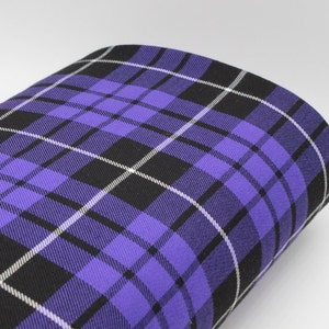 Total Purple - Polyviscose Tartan - geeignet für Deko und Bekleidung + passender Faden. Schottenkaro Stoff Meterware.