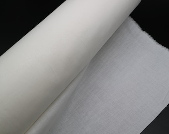 Vefix White Cotton Fusible Interfacing: Woven Stabilizer, 145 cm / 57" Wide, weight 140gsm. Cotton woven interfacing.