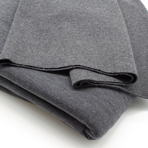 Charcoal Sweatshirt Fleece & Ribbing Suitable for Hoodies, Jackets and Coats. 95% cotton, 5 perc elastane. Czech fabric.