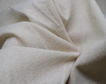 Quality Quilter's Cotton Calico Osnaburg Fabric Natural Seeded, Medium Weight, width 110 cm / 43.3'', weight 200 gsm